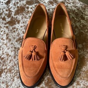 Hockerty Rust Suede Tassel Loafers